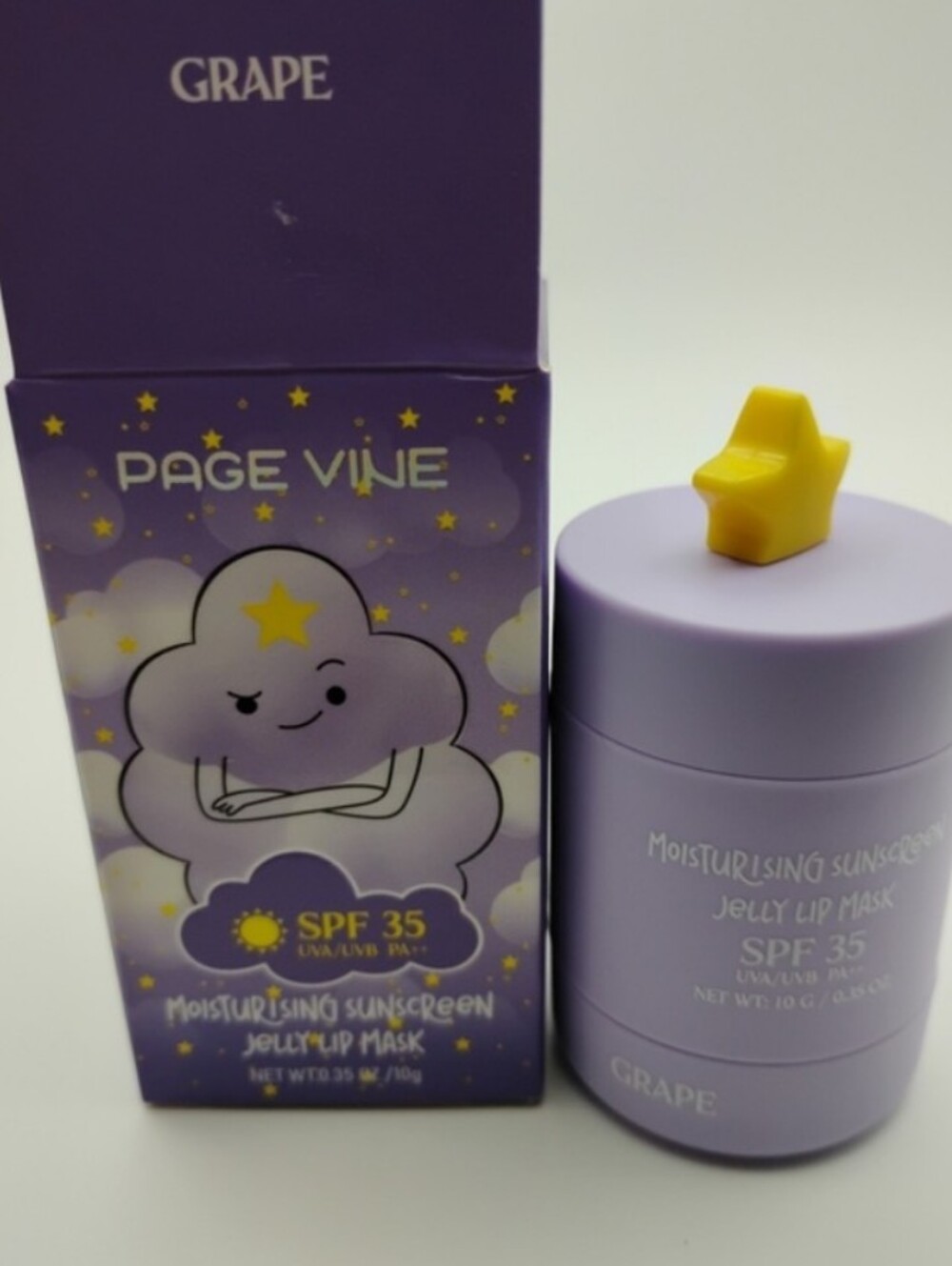 Grape Moisturising Sunscreen Jelly Lip Mask SPF 35 - Grape